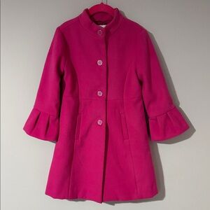 Janie and Jack Fuchsia Bell Sleeve Coat - size 5-6